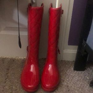 Red Rain Boots